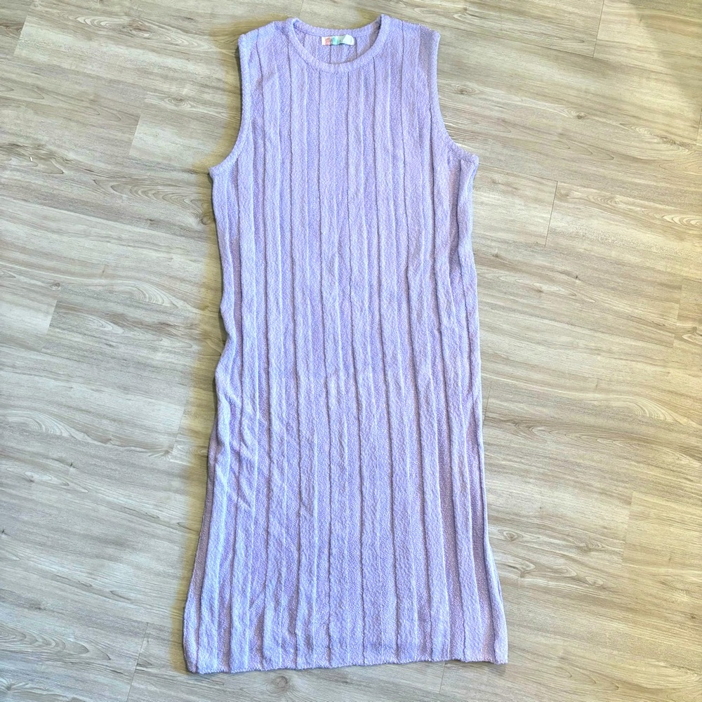 Free People Lavender Ribbed Midi Dress